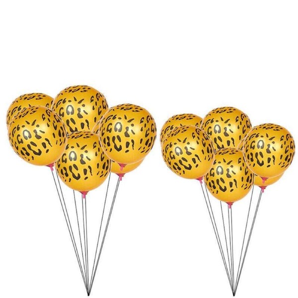 Leopard Spot Print Balloons X 12 Safari Zoo Jungle Farm Animal Party Decoration