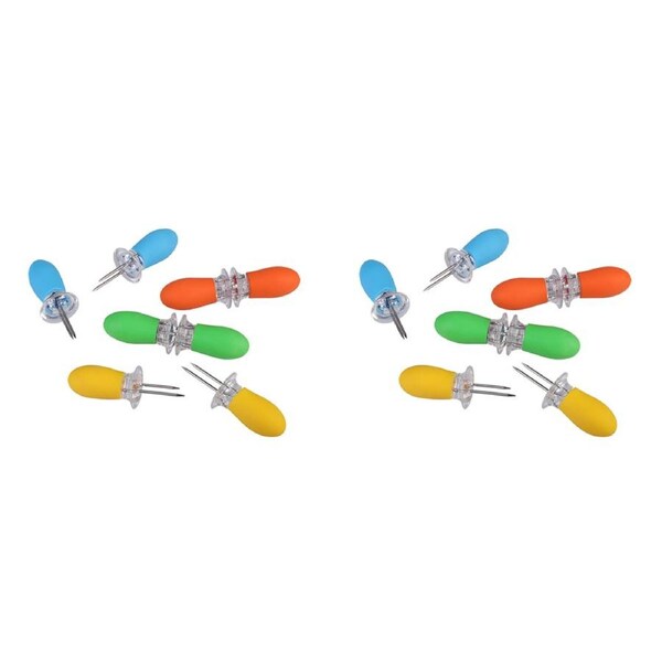 16pc Appetito Soft Grip Corn Holders Home Kitchen Cooking Dinner Tableware