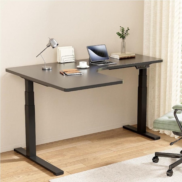 160cm Artiss Electric Standing Desks L-shape Motorised Black