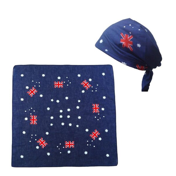 Australian Flag Bandana Australia Day Aussie Accessories Headband Headscarf Durag