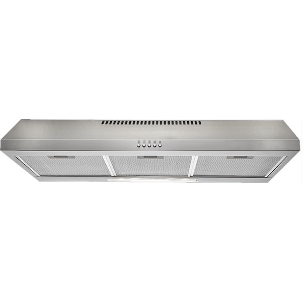 Euromaid 90cm Kitchen Fixed Stainless Steel Rangehood 250m3/h Air Extraction SLV
