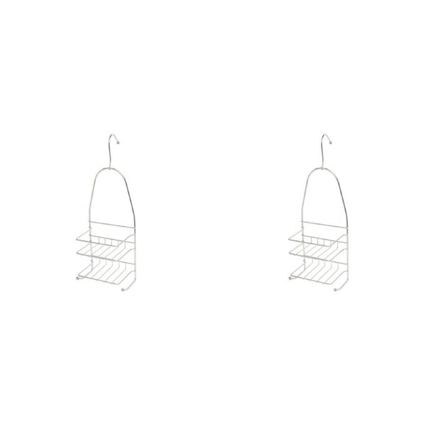 2PK Immerse Bathroom Shower Soap & Shampoo/Conditioner Organiser Stainless Steel