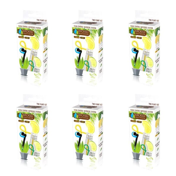 6PK Mayhem Funtech UK Lemon/Lime Wicked Waterer Plant Watering System Adjustable