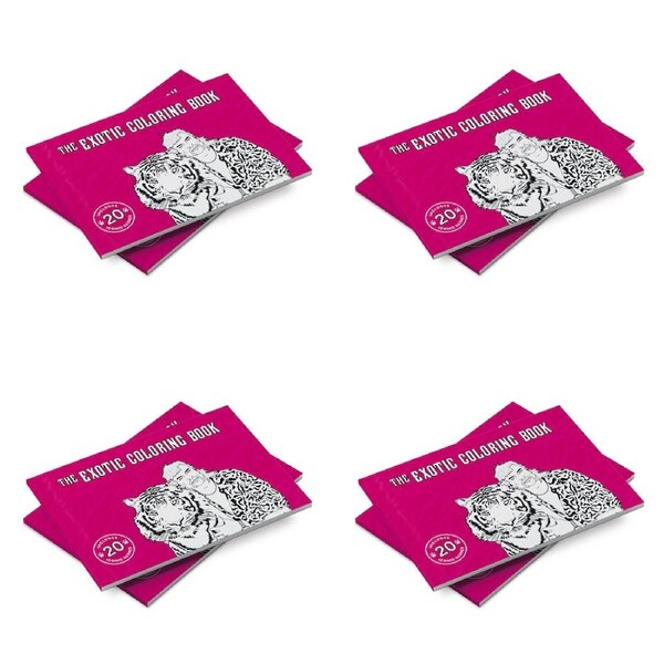 4PK Bubblegum Stuff Tiger King The Exotic Colouring Book Kids/Adult Art Activity