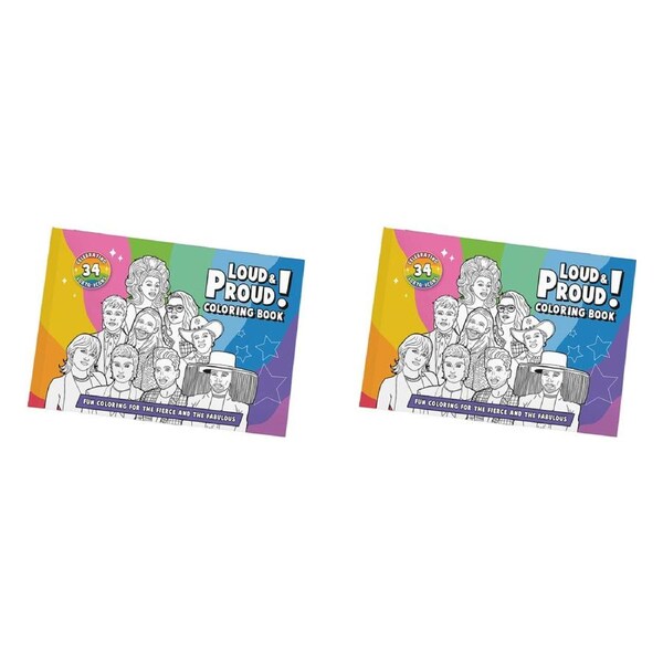 2PK Bubblegum Stuff Loud & Proud Colouring IMG Book Adult Relaxing Art Activity