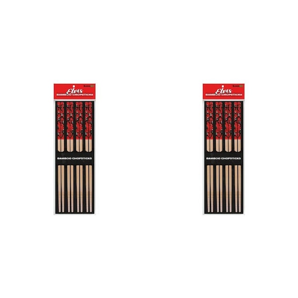 2x 8pc Gamago Bamboo Chopsticks Set Reusable Noodle/Food Utensil Elvis Jailhouse
