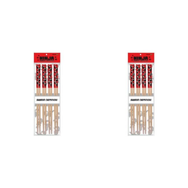 2x 8pc Gamago Bamboo Chopsticks Set Reusable Japanese Noodle/Food Utensil Ninja