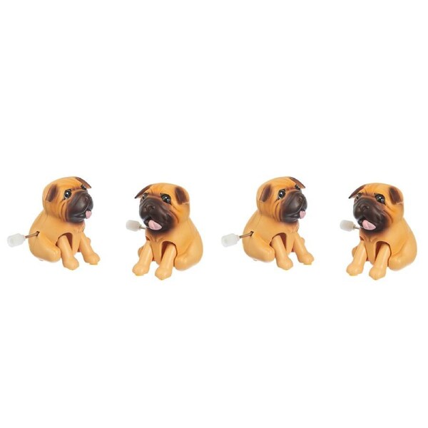 2PK Funtime 12cm Bottom Racer Racing Pugs/Dogs Kids/Children Interactive Toy 3y+