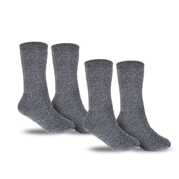 Heat Insulate Winter Knitted Socks for Men and Women 2pk Brushed Thermal Lining