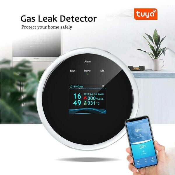 Tuya Smart WiFi Alarm Sensor Natural Gas Leak Detector Gas Detector Detection Alarm