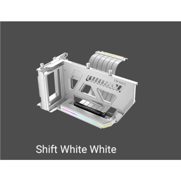Antec Adjustable Vertical GPU Bracket/PCIE 4.0 Riser Cable - White [AT-ARCVB-W190-A-PCIE4-RTX4]