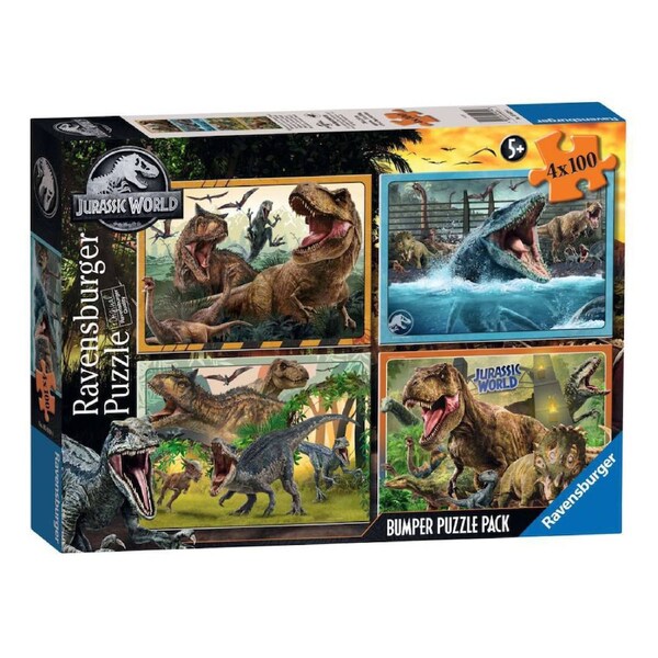 Ravensburger Jurassic World Bumper Pack 4x100 Piece Puzzle