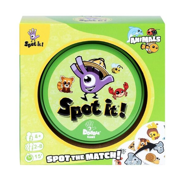 Moose Spot It! Animals Kids/Childrens Dobble Matching Card Game Tin 4y+