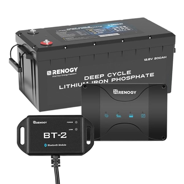 Renogy Trailblazer 200Ah Lithium Battery, 50A DC-DC Charger & Bluetooth Module Bundle