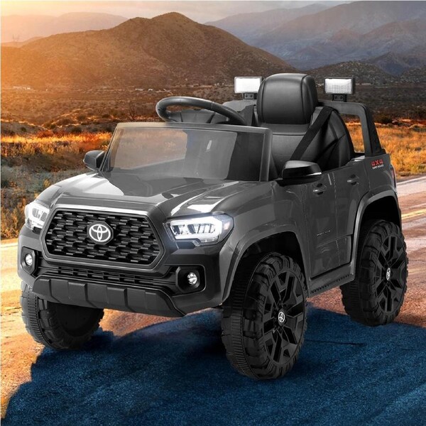 12V Kids Electric Ride On Car Toyota Tacoma Off Road Jeep Toy Cars Remote Grey