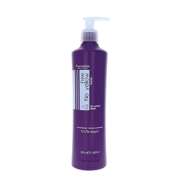 Fanola 350ml No Yellow Vegan Mask Women Hair Care Shampoo Treatment Sulfate Free