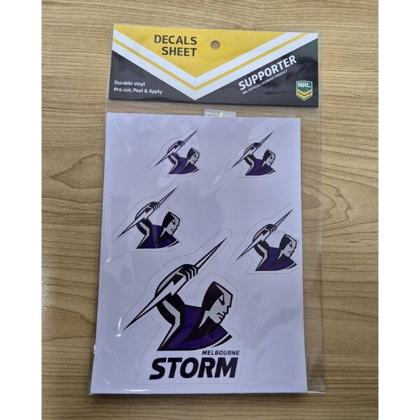 NRL Logo Decal Sheet - Melbourne Storm - Stickers - Sticker
