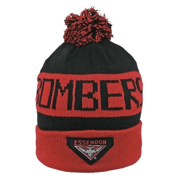 AFL Bar Beanie - Essendon Bombers - Winter Hat - Adult - OSFM