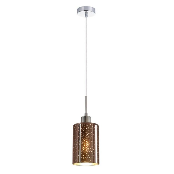 ESPEJO4 Interior Iron & Rose Gold with Dotted Effect Oblong Pendant Light- 1 lit
