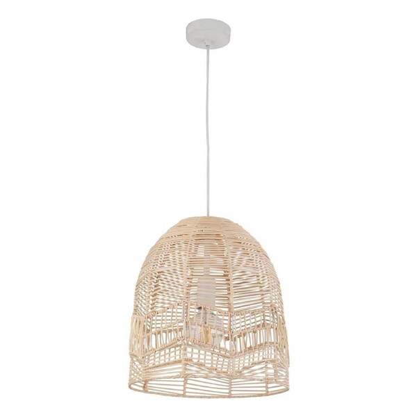 ROTA Interior Natural Rattan Ellipse Pendant Light
