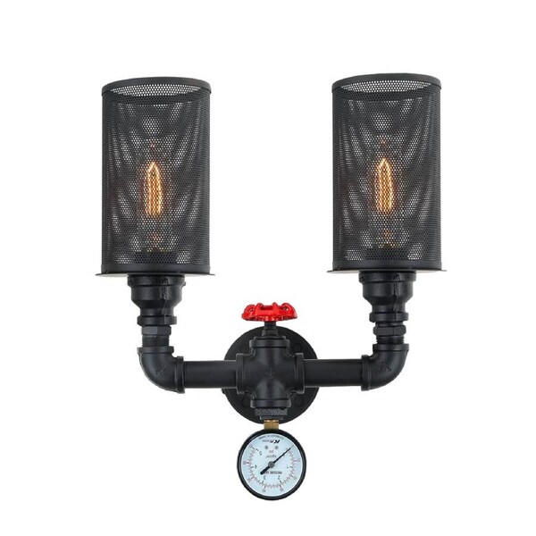 VENETO Black Iron Interior Surface Mounted Wall Light- 2LT