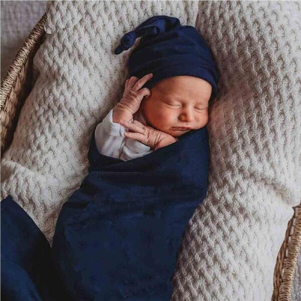 Snuggle Hunny Navy Organic Muslin Wrap