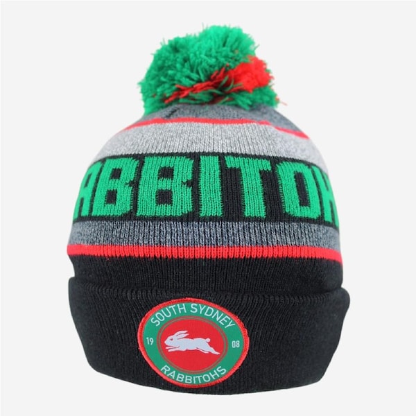 South Sydney Rabbitohs NRL Tundra Pom Pom Knit Beanie Hat