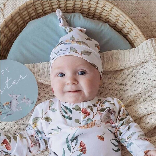 Snuggle Hunny Easter Bilby Organic Knotted Beanie