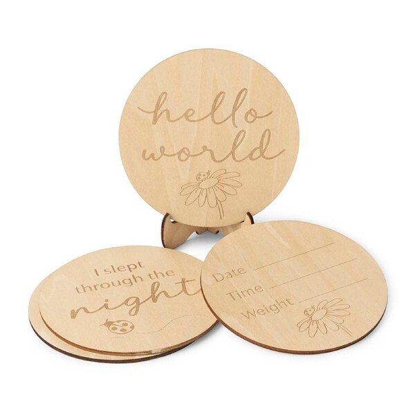 Snuggle Hunny Ladybug Wooden Milestone Cards