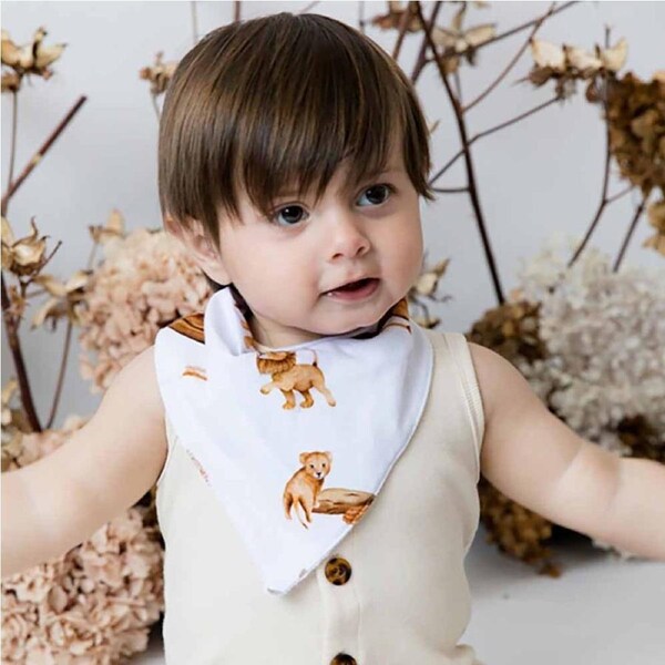 Snuggle Hunny Lion Organic Dribble Bib