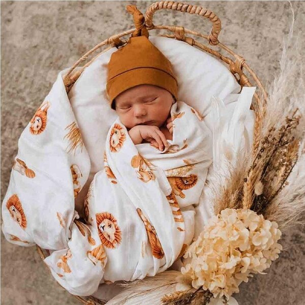 Snuggle Hunny Lion Organic Muslin Wrap