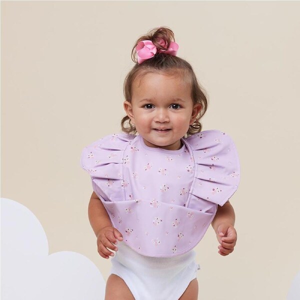 Snuggle Hunny Lilac Bloom Frill Snuggle Bib