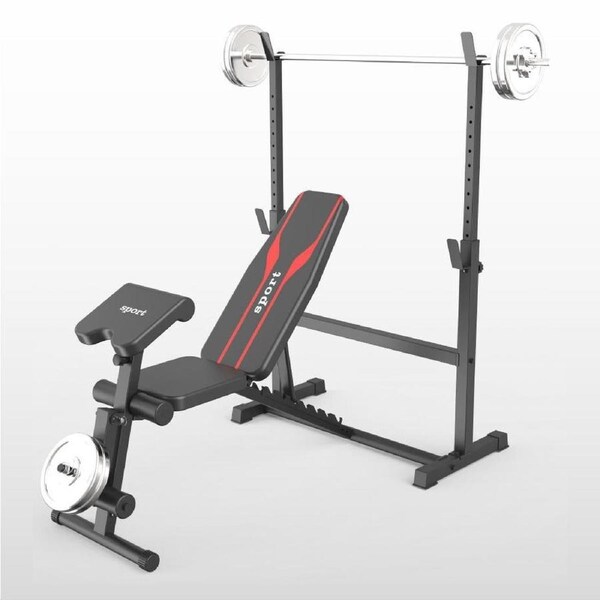 Blackhawk Home Gym Bench with Barbell Press Stand