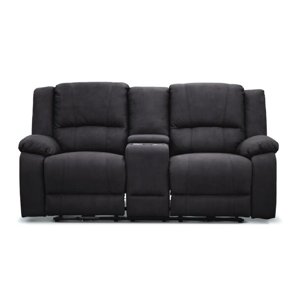 Anderson 2 Seater Fabric Electric Recliner Sofa Lounge Chair Jet