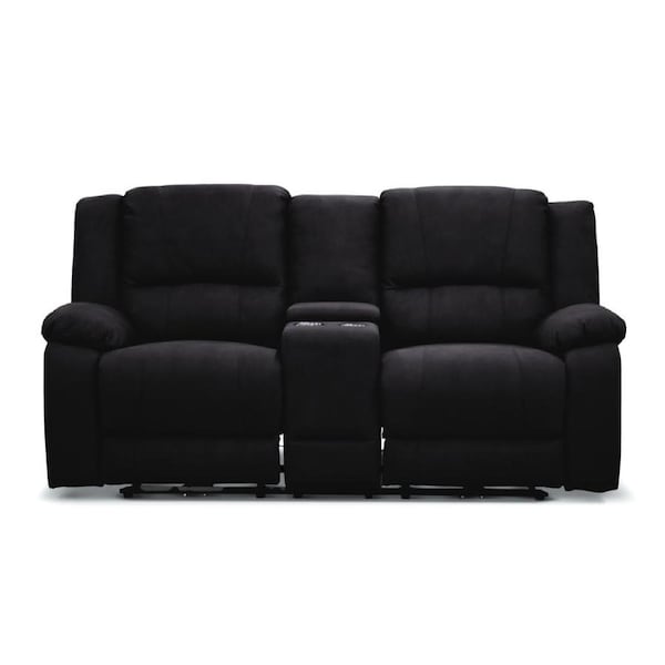 Anderson 2 Seater Fabric Electric Recliner Sofa Lounge Chair Onyx