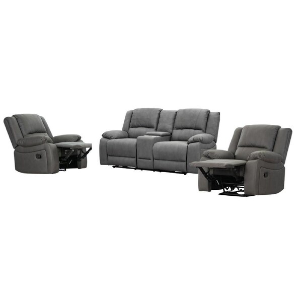 Anderson 1+1+2 Seater Fabric Electric Recliner Sofa Lounge Chair Set Latte