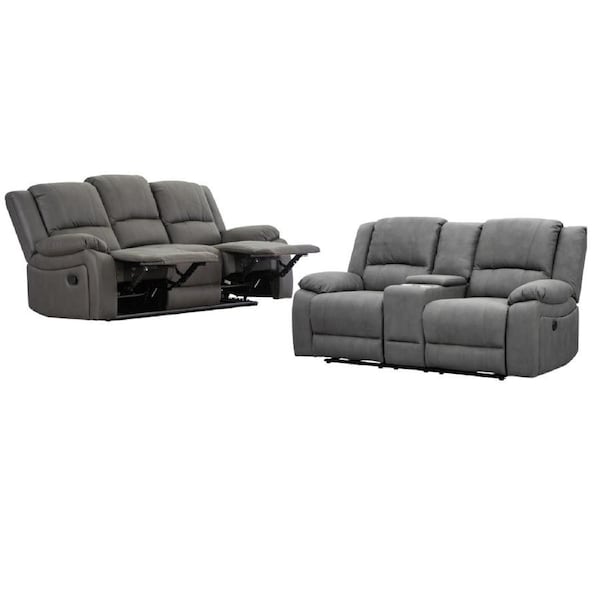 Anderson 2+3 Seater Fabric Electric Recliner Sofa Lounge Chair Set Latte