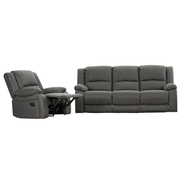 Anderson 1+3 Seater Fabric Electric Recliner Sofa Lounge Chair Set Latte