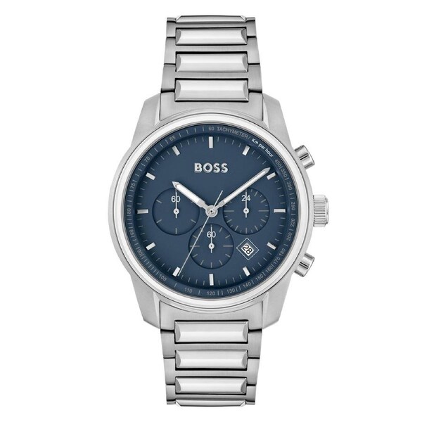 BOSS by Hugo Boss Stainless Steel Blue Dial Chronograph Men's Watch - 1514007