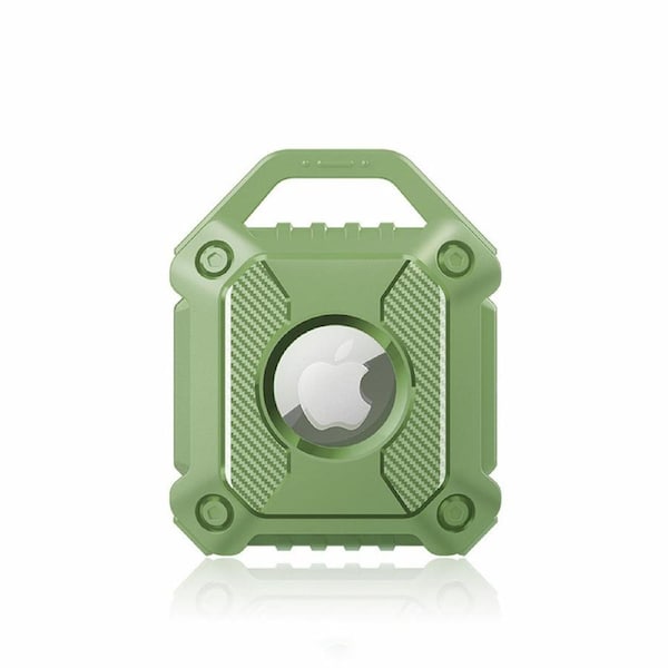 Green Apple AirTag Protective Case Waterproof TPU Cover Air Tag Tracker Loop Holder