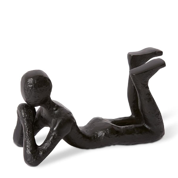 E Style Judd Home Decorative Sculpture Ornament Statue - Black 20 x 8 x 11cm