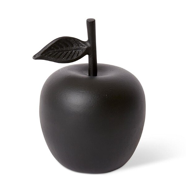 E Style Apple Home Decorative Fruit Sculpture Ornament - Black 14 x 14 x 19cm