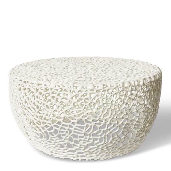 Ishaan Coffee Table Home Decor Living Room Furniture White 80 x 80 x 38cm