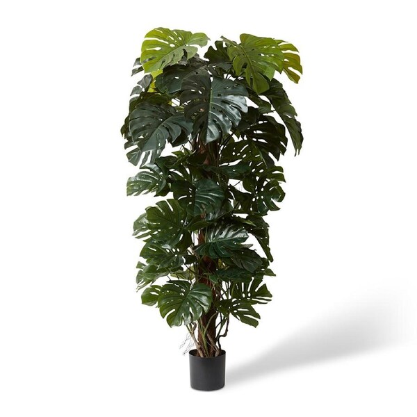 E Style Artificial Monstera Totem Pre-Potted Home Decor - 90 x 90 x 180 cm
