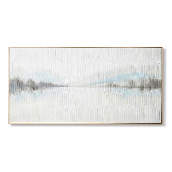 E Style Sea Lake Hand Painted Framed Home Decor Wall Art - 150 x 5 x 75 cm