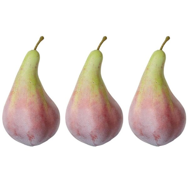 3x E Style Artificial Home Decorative Fig Ornament - Green/Brown 7 x 7 x 9cm