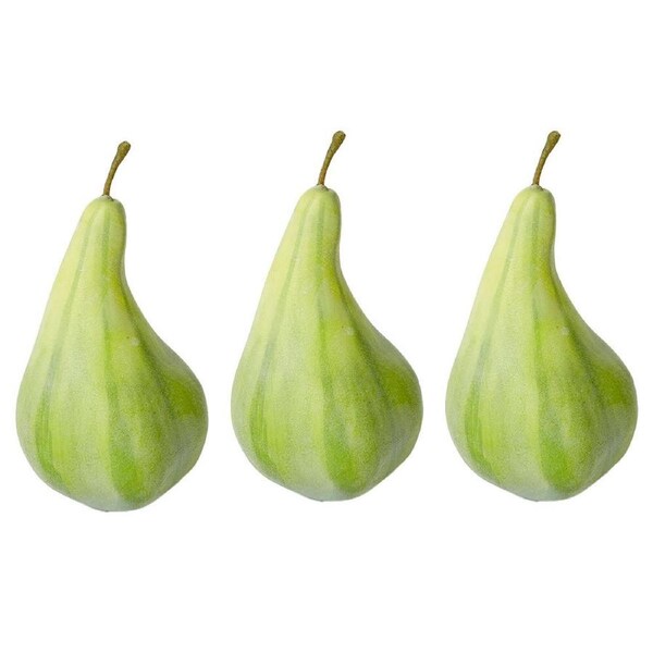 3x E Style Artificial Home Decorative Fruit Fig Sculpture - Green 7 x 7 x 9cm