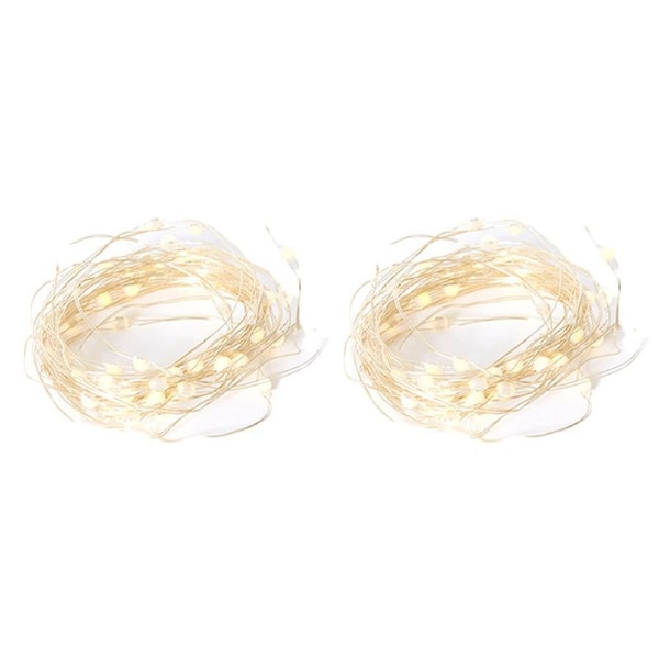 2x E Style Luminous Warm Bright Garden Fairy String Lights (Outdoor) - 6m