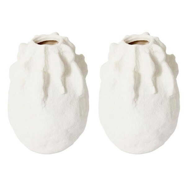 2x E Style Nokisi Home Decorative Flower Display Vase Vessel - 11 x 11 x 15cm