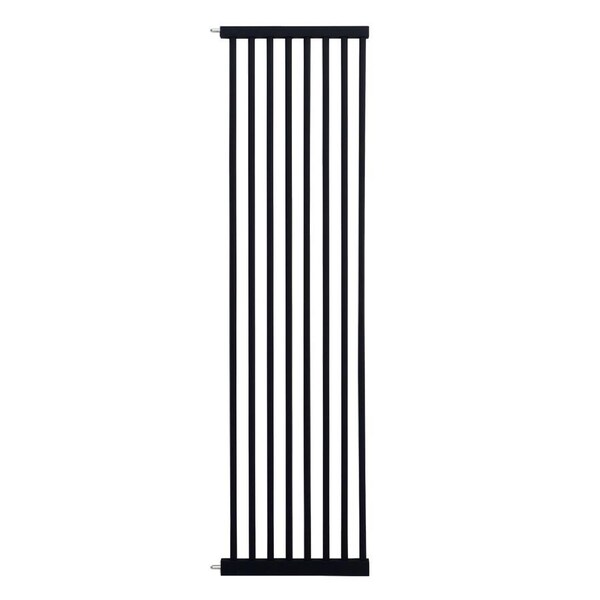 riin 40cm Wide Extension Panel Black for Extra Tall 150cm Baby Pet Security Gate Metal Safety Guard Tension Pressure Mounted for Children Dog Kitten